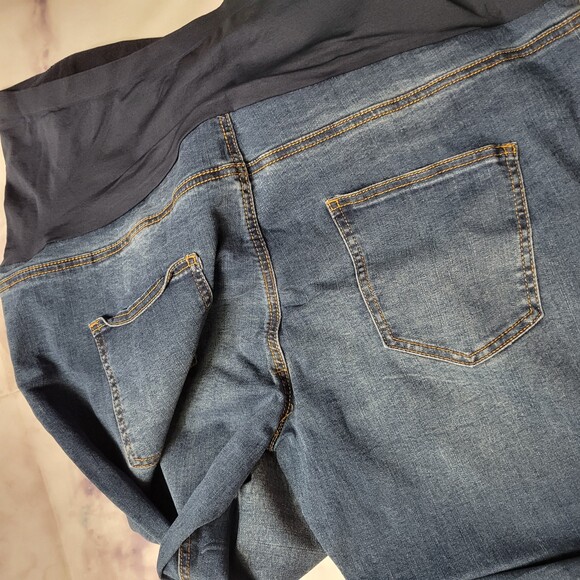Time and Tru Comfort Belly Band Maternity Denim Jeans - Picture 6 of 6